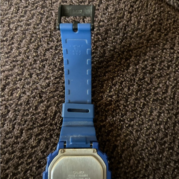 Casio Illuminator Digital Watch Men 43mm Blue 3224 F-108 In Excellent Condition - Picture 5 of 5
